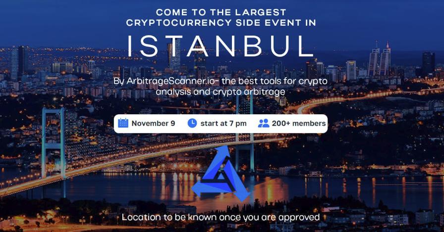 ArbitrageScanner.io Announces Exclusive Crypto Side Events in Istanbul on November 9th and Bangkok on December 9th